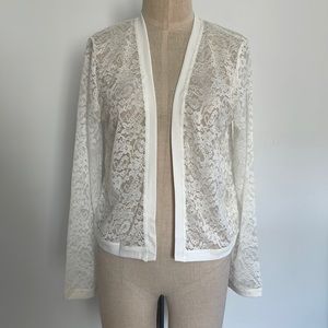 Elegant White Lace Cardigan